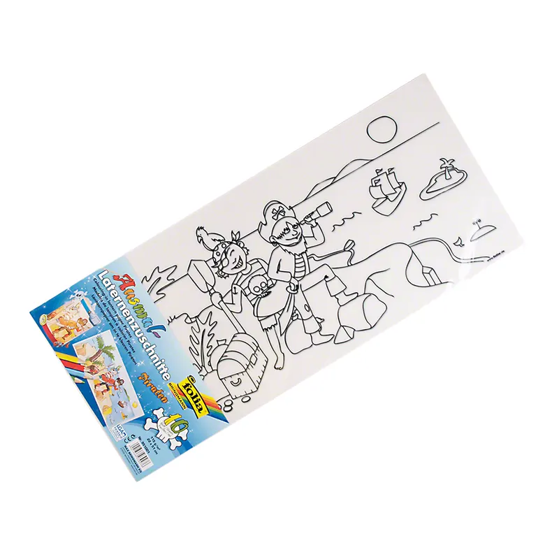 Ausmal-Laternenzuschnitte, 115g/m², 22x51cm, 10 Blatt, Piraten