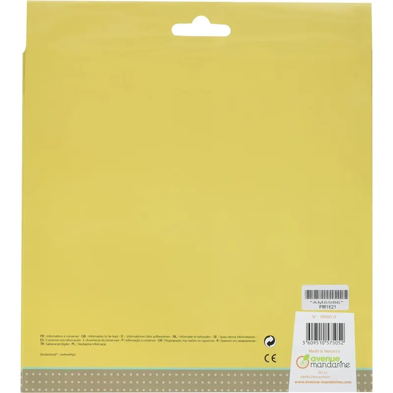 Avenue Mandarine OR505O - Packung mit 60 Blatt Origamipapier beidseitig bedruckt 20x20 cm, 70g (30 Motiven x2) + 1 Bogen mit selbstklebenden Augen, ideal für Kinder ab 7 Jahren, Spring, 1 Pack