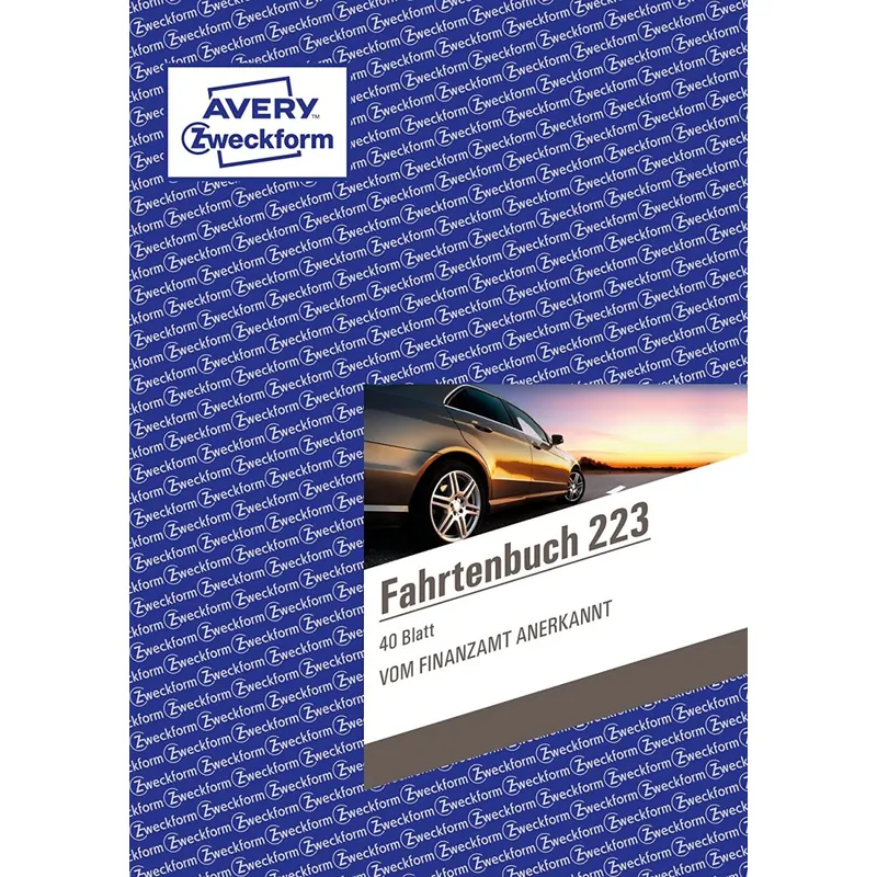 AVERY Zweckform 223 Fahrtenbuch (für PKW, vom Finanzamt anerkannt, A5, auf 80 Seiten für insgesamt 858 Fahrten, für Deutschland und Österreich zur Abgrenzung privater und geschäftlicher Fahrten)