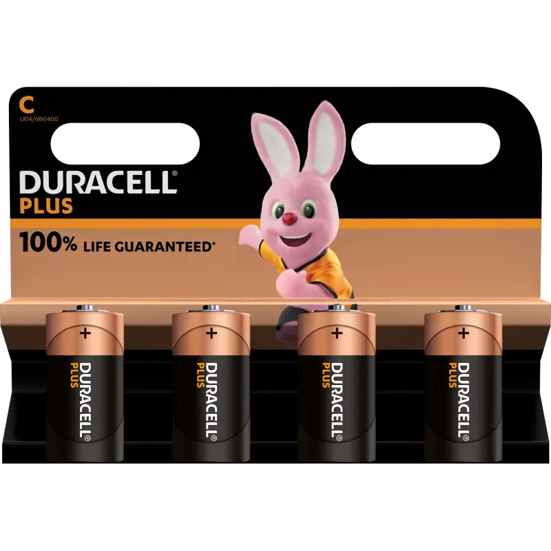 Babybatterie Duracell Plus DUR141865 - C LR14 Alkaline 1,5 Volt Pckg/4