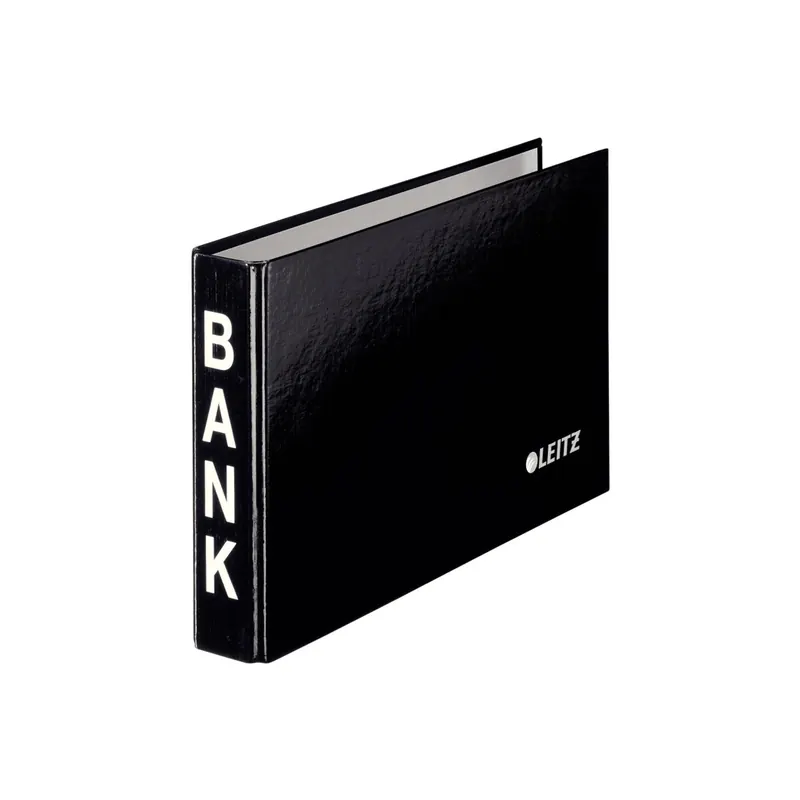 Bankordner Leitz 1002 - A5 quer 233 x 144 mm schwarz 35 mm schmal 2-Ring-Reißmechanik PP