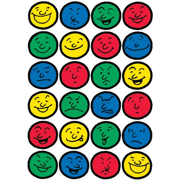 Belohnungssticker Herma 5426 - Gesichter bunt Pckg/72