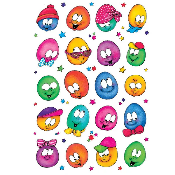 Belohnungssticker Herma 5444 - Gesichter bunt Pckg/60