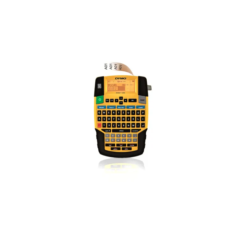 Beschriftungsgerät Dymo Rhino 4200 S0955970 - 6, 9, 12, 19 mm Rhino-Bänder DE/AT/CH 4 Zeilen