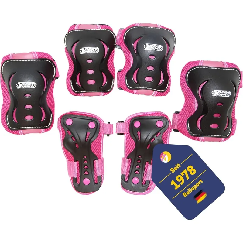 BEST SPORTING Schützer Set HQ für Kinder I Ellenbogenschoner/Handrückenschoner/Knieschoner I hochwertiges Skater Schützer Set I Robustes Schonerset I Größe XS/S M, 30266