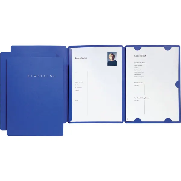 Bewerbungsmappe Pagna Basic Select 22002 - A4 blau 3-Seitig