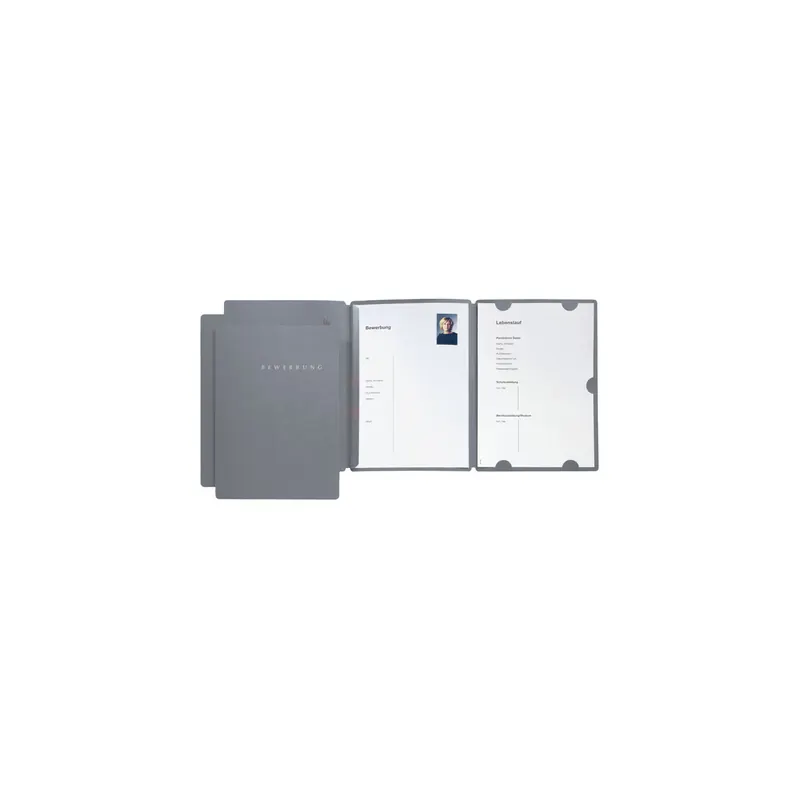 Bewerbungsmappe Pagna Basic Select 22002 - A4 grau 3-Seitig