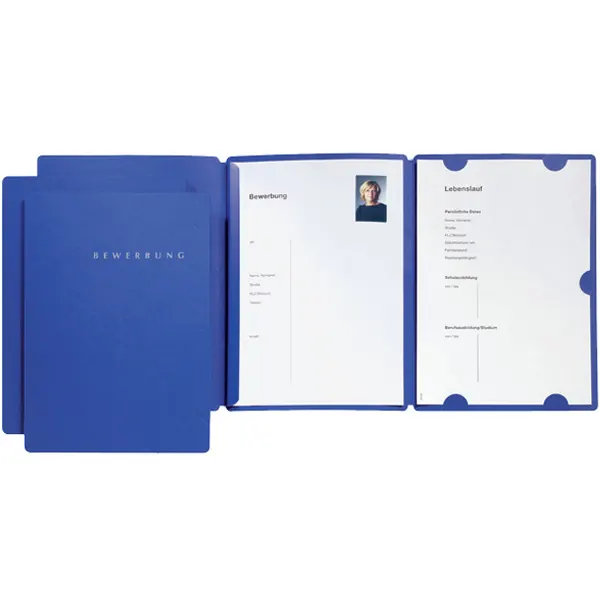 Bewerbungsmappe Pagna Basic Select 22016 - A4 grau 3-Seitig Pckg/3