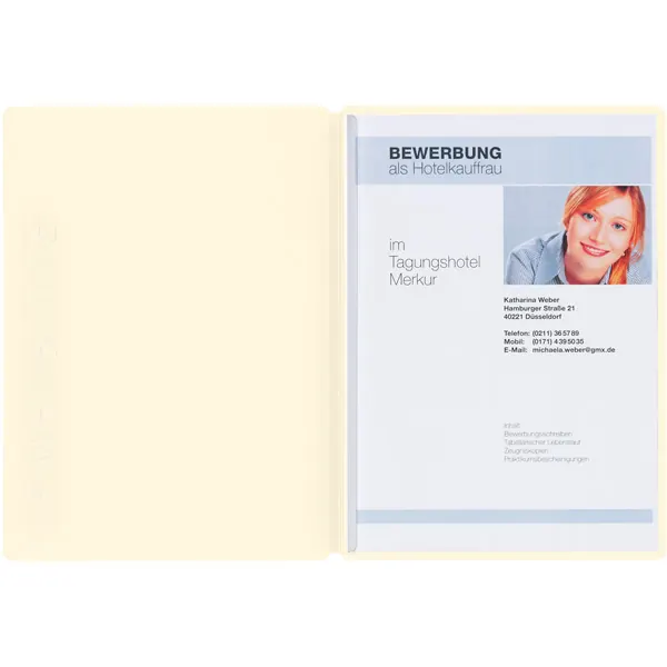 Bewerbungsmappe Pagna Classic Solo 22006 - A4 beige 2-Seitig