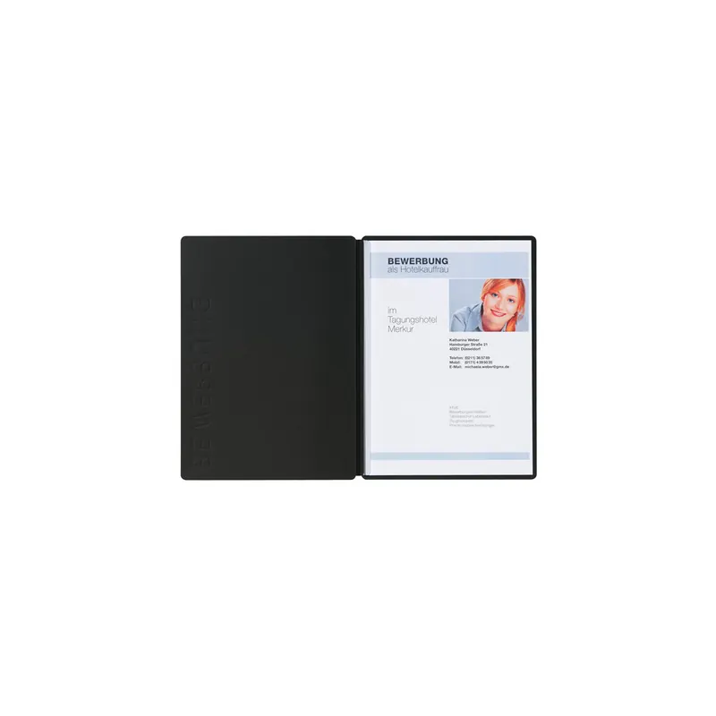 Bewerbungsmappe Pagna Classic Solo 22006 - A4 schwarz 2-Seitig