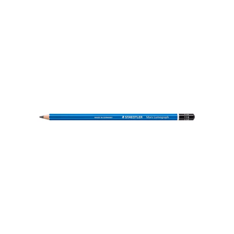 Bleistift Staedtler Mars Lumograph 100 - blau Normalmine 11B ohne Radierer Sechskantform