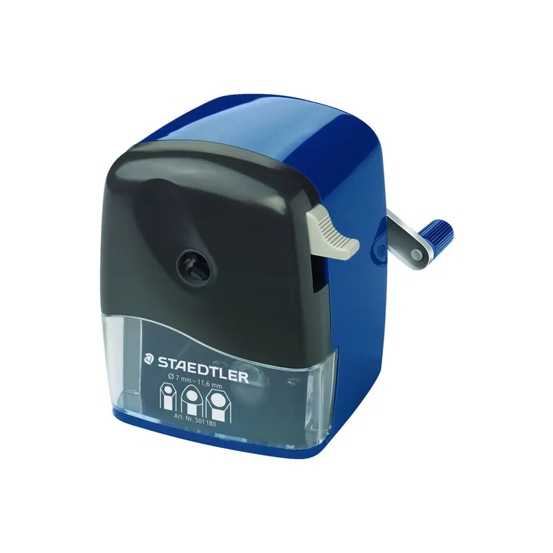 Bleistiftspitzmaschine Staedtler 501180 - bis 12 mm blau mit Kurbel
