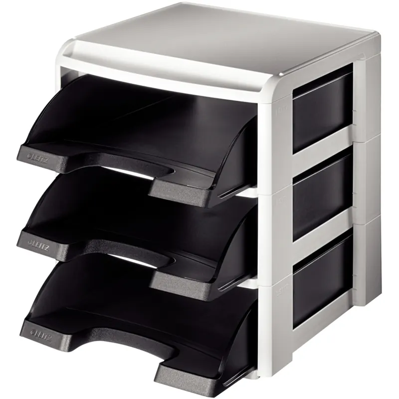 Briefkorb Leitz Plus 5327 - A4-C4 315 x 285 x 355 mm schwarz Polystyrol Set