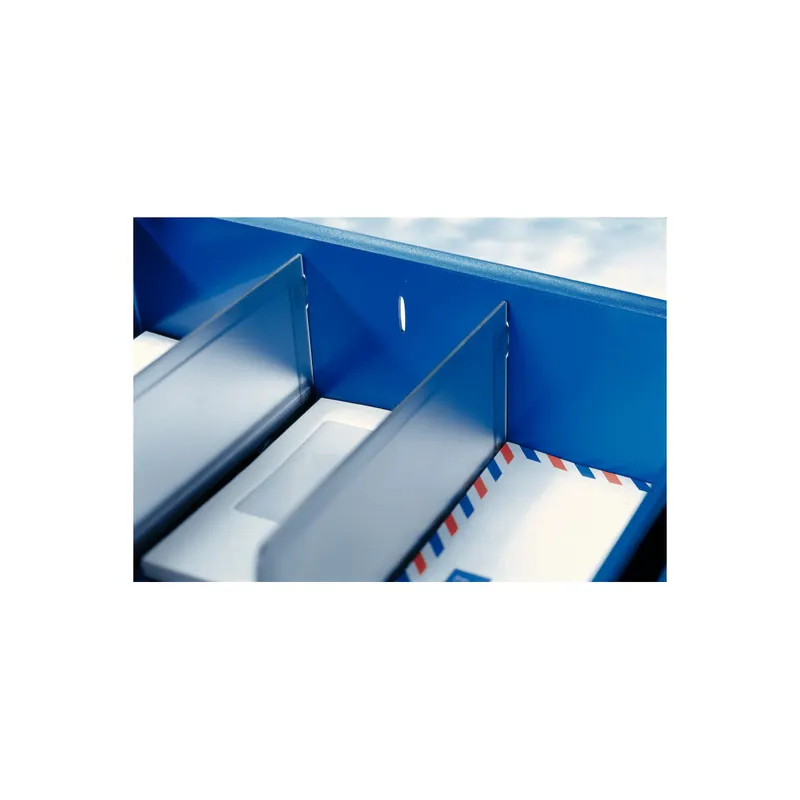 Briefkorb Trennwand Leitz Sorty 5262 - 6 x 105 x 235 mm grau/transparent