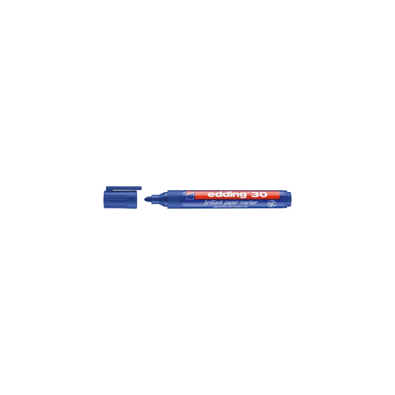 Brillant Papiermarker edding 30 - blau 1,5-3 mm Rundspitze permanent nachfüllbar