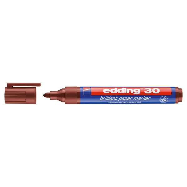 Brillant Papiermarker edding 30 - braun 1,5-3 mm Rundspitze permanent nachfüllbar