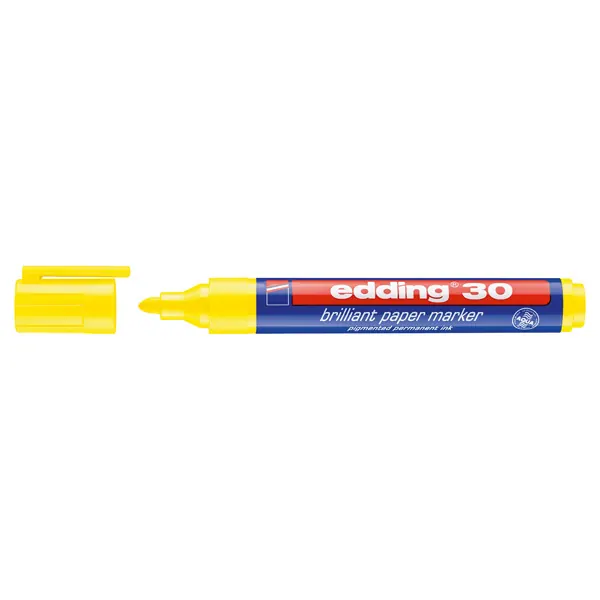 Brillant Papiermarker edding 30 - gelb 1,5-3 mm Rundspitze permanent nachfüllbar