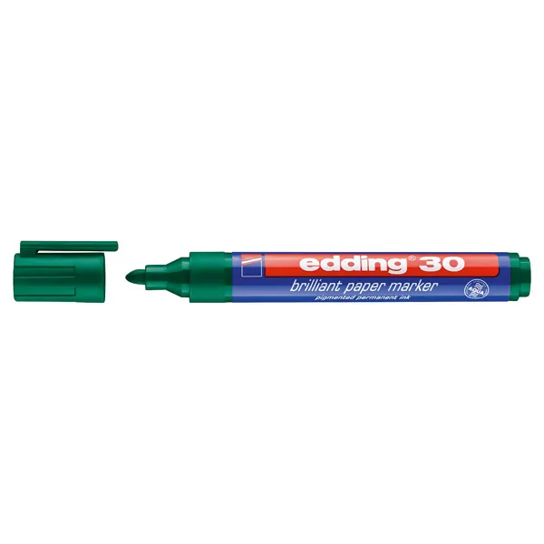 Brillant Papiermarker edding 30 - grün 1,5-3 mm Rundspitze permanent nachfüllbar