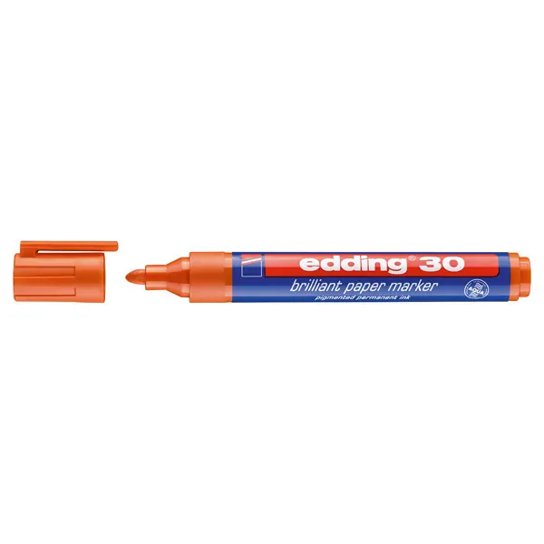 Brillant Papiermarker edding 30 - orange 1,5-3 mm Rundspitze permanent nachfüllbar