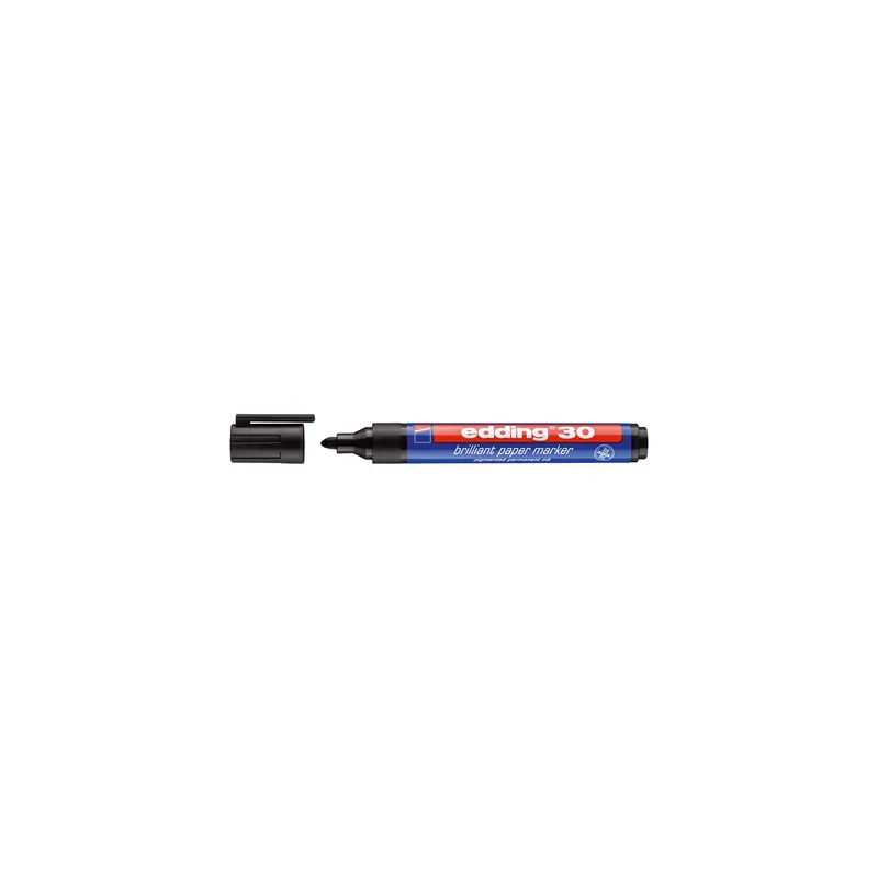 Brillant Papiermarker edding 30 - schwarz 1,5-3 mm Rundspitze permanent nachfüllbar