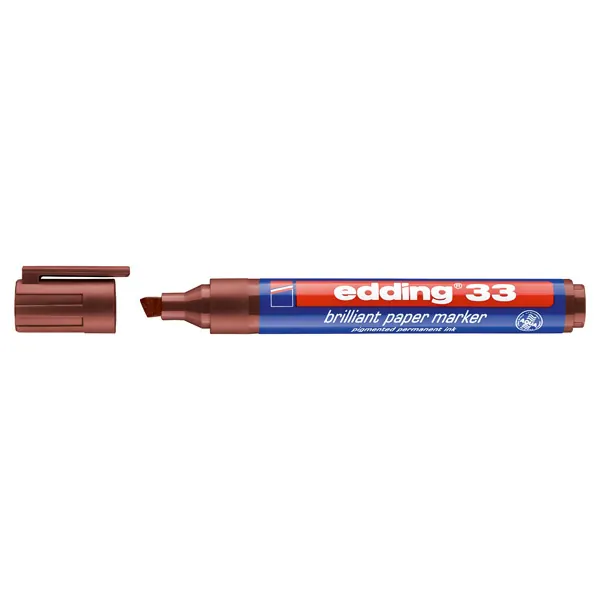 Brillant Papiermarker edding 33 - braun 1-5 mm Keilspitze permanent nachfüllbar