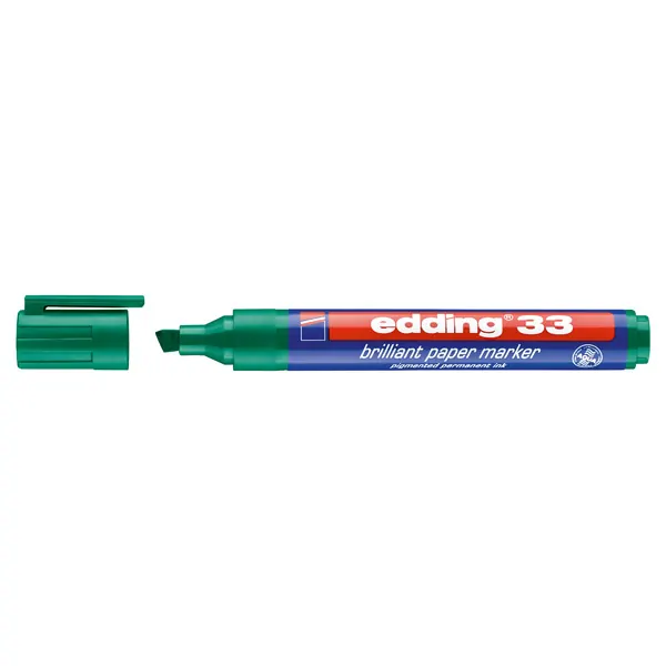 Brillant Papiermarker edding 33 - grün 1-5 mm Keilspitze permanent nachfüllbar