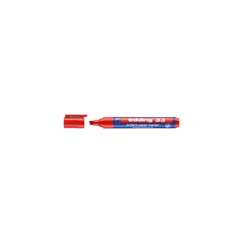 Brillant Papiermarker edding 33 - rot 1-5 mm Keilspitze permanent nachfüllbar