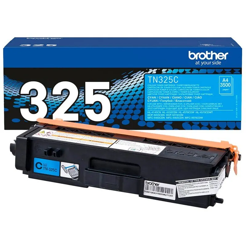 Brother Original Jumbo-Tonerkassette TN-325C cyan (für Brother HL-4140CN, HL-4570CDW, HL-4150CDN, HL-4570CDWT, DCP-9055CDN, DCP-9270CDN, MFC-9460CDN, MFC-9970CDW, MFC-9465CDN)