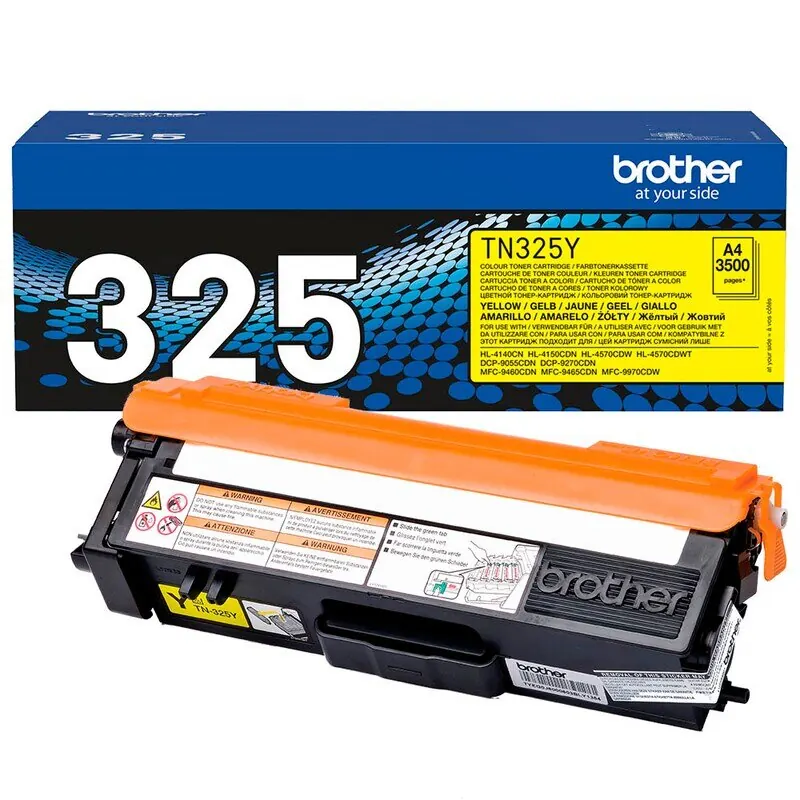 Brother Original Jumbo-Tonerkassette TN-325Y gelb (für Brother HL-4140CN, HL-4570CDW, HL-4150CDN, HL-4570CDWT, DCP-9055CDN, DCP-9270CDN, MFC-9460CDN, MFC-9970CDW, MFC-9465CDN)