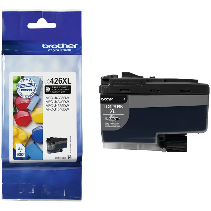 Brother Original LC-426XLBK Tintenpatrone Schwarz für Brother MFC-J4340DW, MFC-J4540DW, MFC-J4540DWXL (6000 Seiten nach ISO Standard 24711)