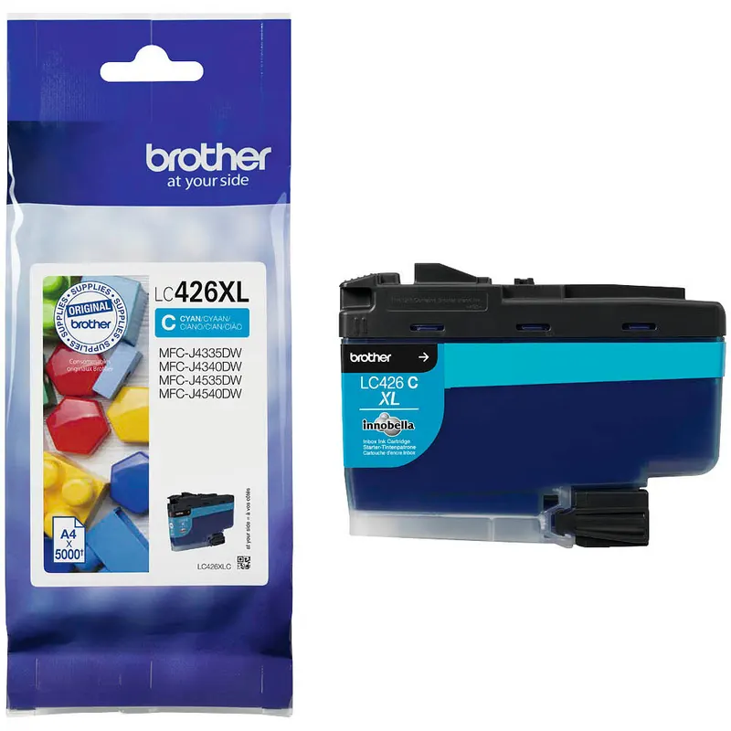 Brother Original LC-426XLC Tintenpatrone Cyan für Brother (5000 Seiten) LC426XLC XL