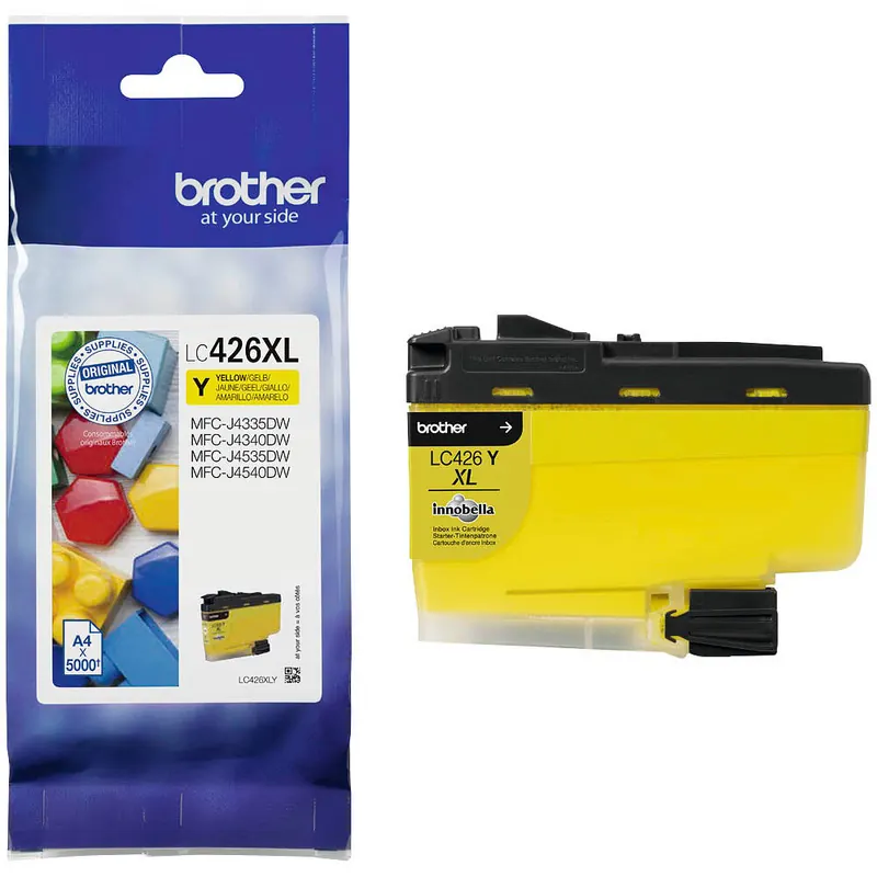 Brother Original LC-426XLY Tintenpatrone Gelb für Brother MFC-J4340DW, MFC-J4540DW, MFC-J4540DWXL (5000 Seiten nach ISO Standard 24711)