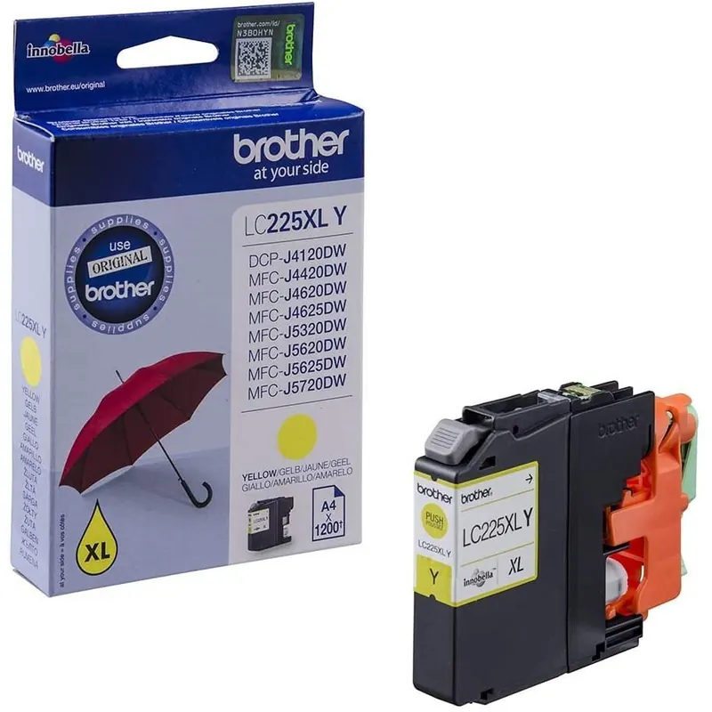 Brother Original Tintenpatrone LC-225XL Y (gelb) (für Brother DCP-J4120DW, MFC-J4420DW, MFC-J4620DW, MFC-J4625DW, MFC-J5320DW, MFC-J5620DW, MFC-J5625DW, MFC-J5720DW)
