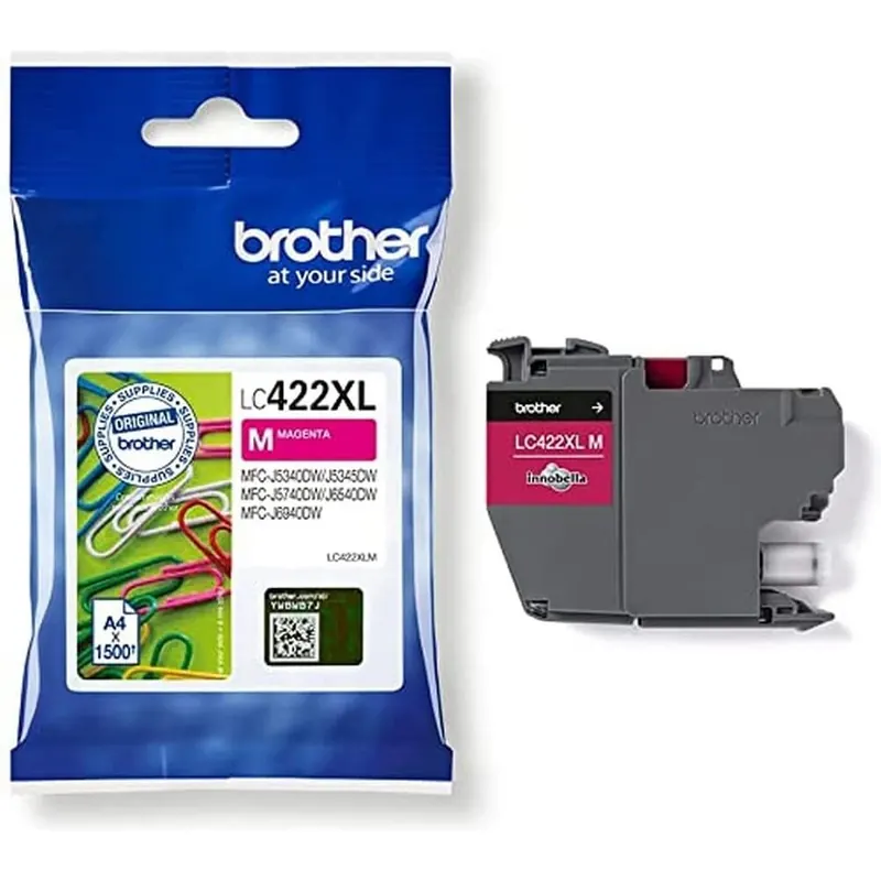 Brother Original Tintenpatrone LC-422XLM Magenta für ca. 1.500 Seiten, für MFC-J5340DW, MFC-J5345DW, MFC-J5740DW, MFC-J6540DW, MFC-J6940DW