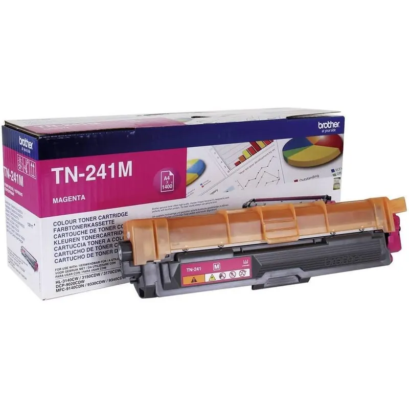 Brother Original Tonerkassette TN-241M magenta (für Brother HL-3140CW, HL-3170CDW, HL-3150CDW, DCP-9020CDW, MFC-9140CDN, MFC-9330CDW, MFC-9340CDW)