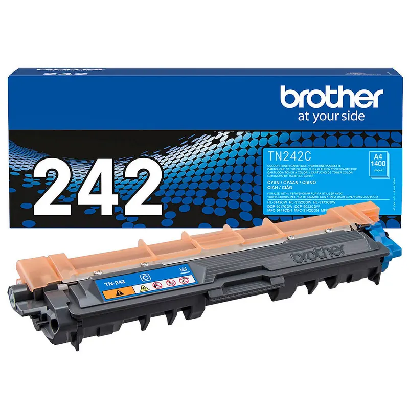Brother Original Tonerkassette TN-242C cyan (für Brother HL-3142CW, HL-3152CDW, HL-3172CDW, DCP-9017CDW, DCP-9022CDW, MFC-9142CDN, MFC-9332CDW, MFC-9342CDW)