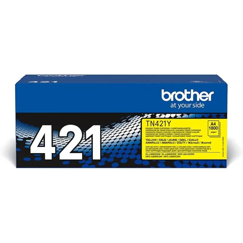 Brother Original Tonerkassette TN-421Y gelb (für Brother HL-L8260CDW, HL-L8360CDW, DCP-L8410CDW, MFC-L8690CDW, MFC-L8900CDW)