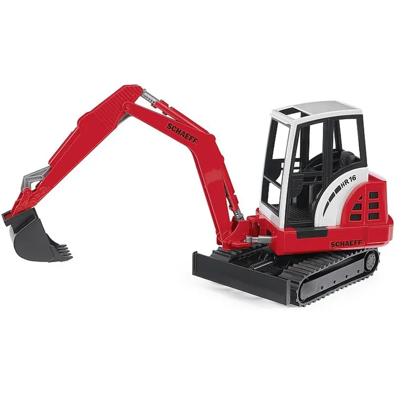 bruder 02432 - Schaeff HR16 Minibagger - 1:16 Baustelle, Baufahrzeug, Löffelbagger, Arbeiter, bworld, Baumaschine, Spielzeug