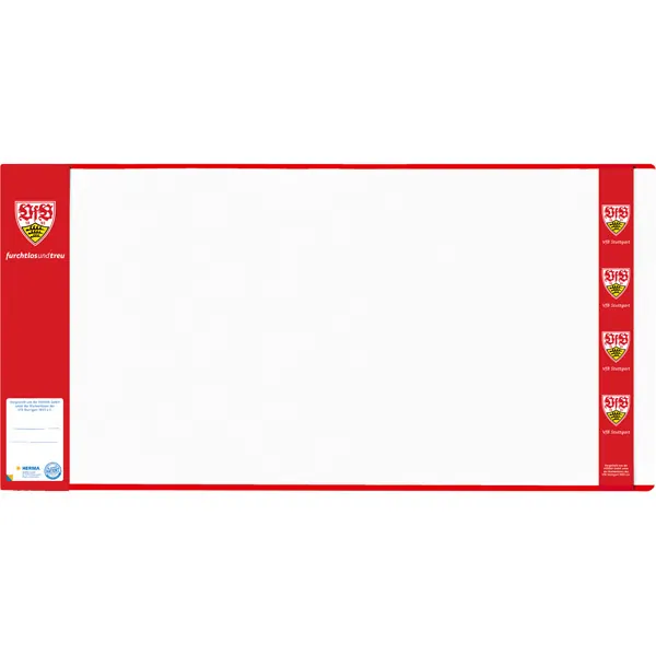 Buchschoner Herma Hermäx Design 31265 - 265 x 540 mm VfB Stuttgart mit Beschriftungsetikett PP-Folie