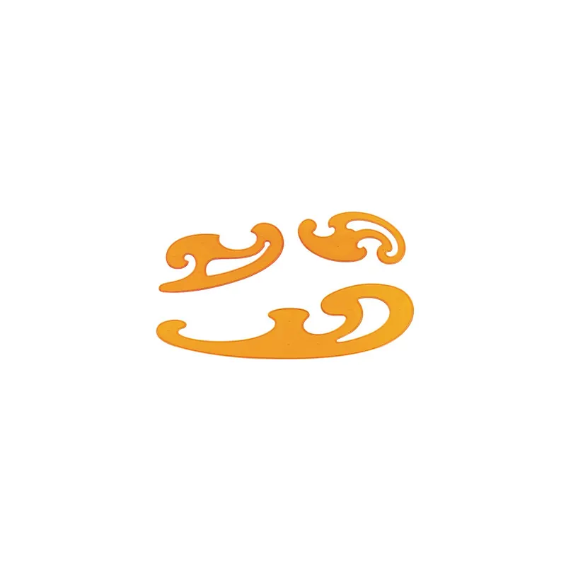 Burmesterkurve Aristo AH5039 - orange transparent Kunststoff Pckg/3