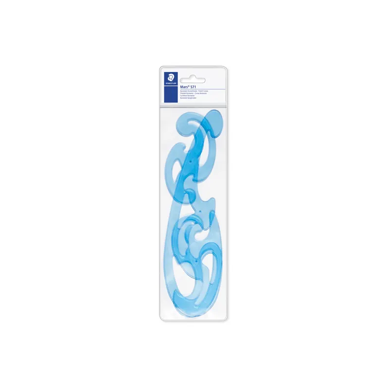 Burmesterkurve Staedtler 57140WP - blau transparent Kunststoff Pckg/3