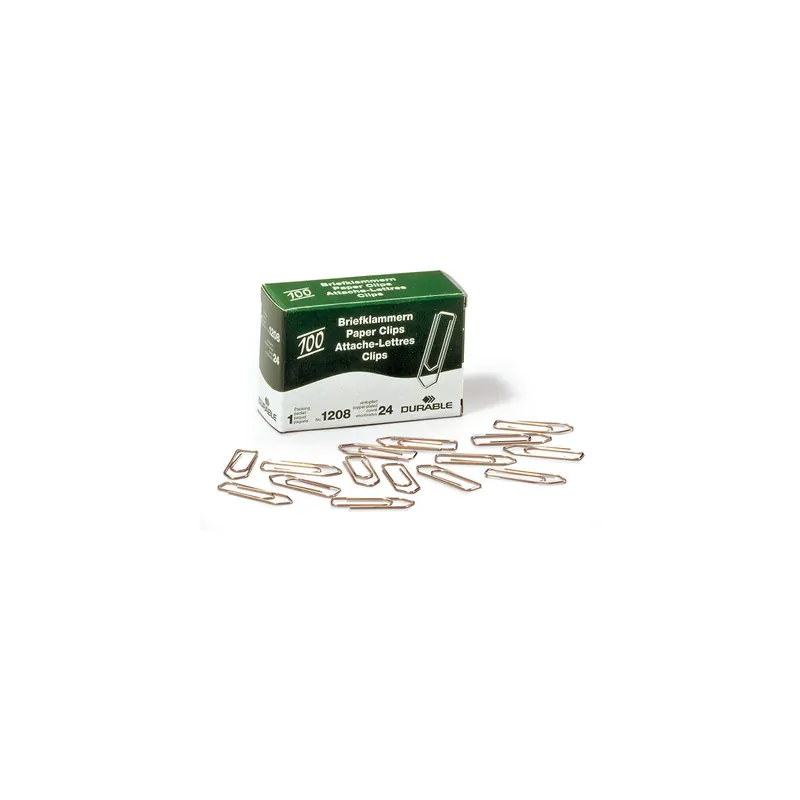 Büroklammer Durable 1208 - 32 mm verkupfert Metall Pckg/100