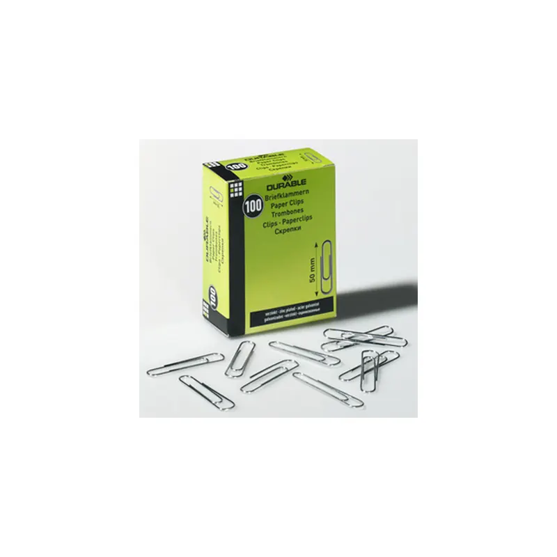 Büroklammer Durable 1224 - 50 mm verkupfert Metall Pckg/100