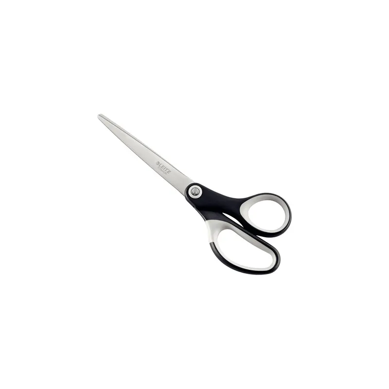 Büroschere Leitz Titan 5416 - 7 Zoll 180 mm schwarz abgerundet ergonomischer Soft-Grip Griff