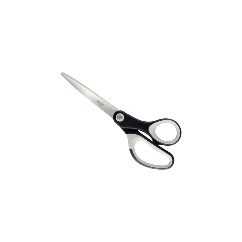 Büroschere Leitz Titan 5417 - 8 Zoll 205 mm schwarz abgerundet ergonomischer Soft-Grip Griff