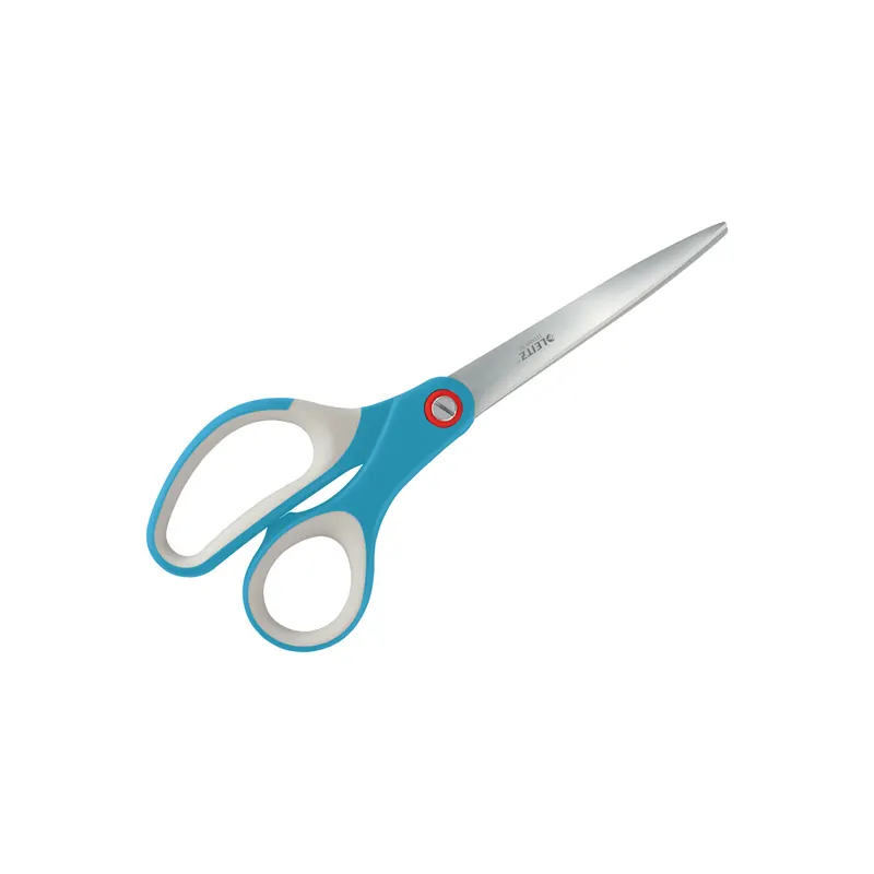 Büroschere Leitz WOW 5319 - 8 Zoll 205 mm blau abgerundet ergonomischer Soft-Touch Griff