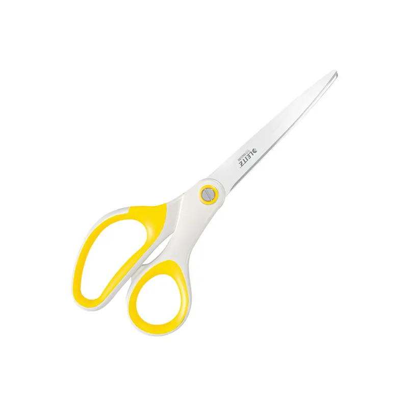 Büroschere Leitz WOW 5319 - 8 Zoll 205 mm gelb abgerundet ergonomischer Soft-Touch Griff