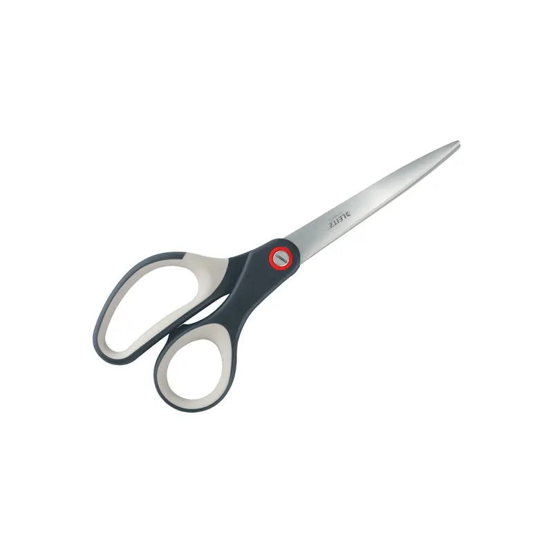 Büroschere Leitz WOW 5319 - 8 Zoll 205 mm grau abgerundet ergonomischer Soft-Touch Griff
