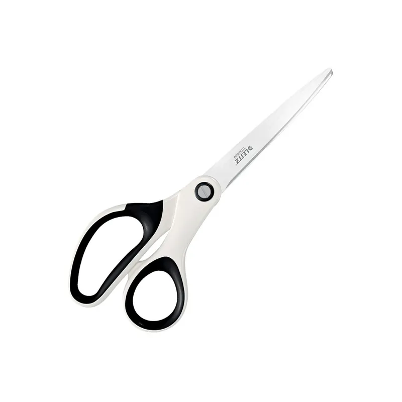 Büroschere Leitz WOW 5319 - 8 Zoll 205 mm perlweiß abgerundet ergonomischer Soft-Touch Griff