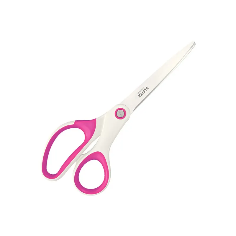 Büroschere Leitz WOW 5319 - 8 Zoll 205 mm pink abgerundet ergonomischer Soft-Touch Griff
